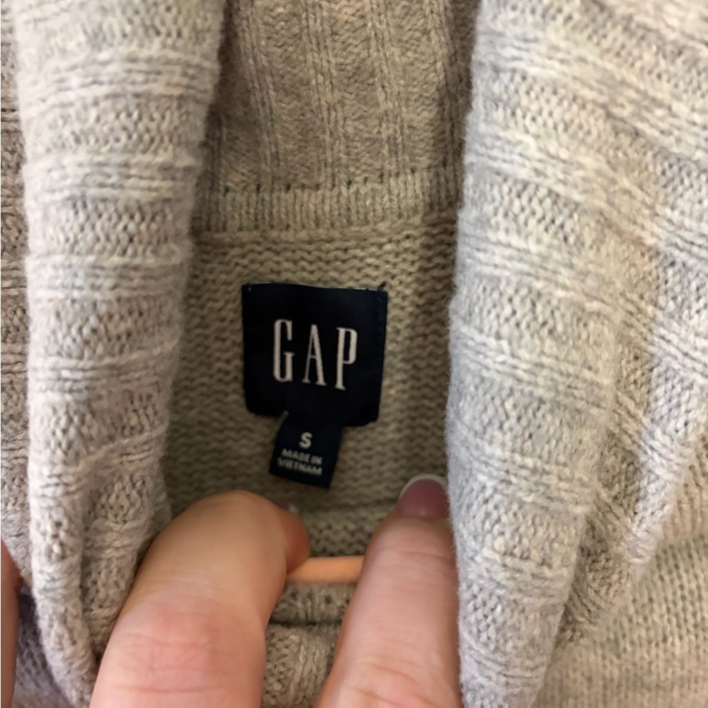 GAP Light Gray Turtleneck Sweater dress size small - Picture 3 of 8